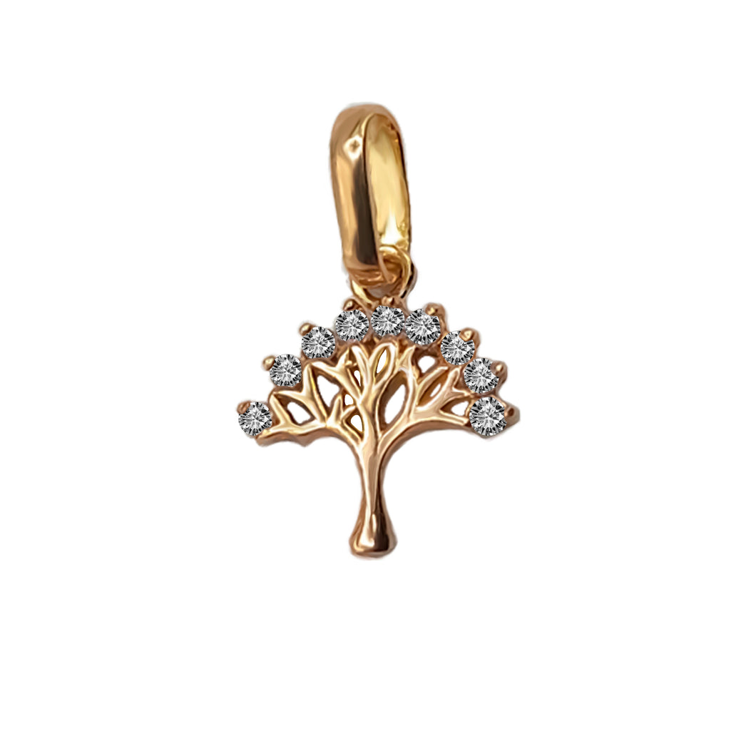 Arbol De La Vida En Oro 18 K Con Circones