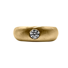 Cargar imagen en el visor de la galería, Anillo en Oro Amarillo 18k estilo Rustico con Diamantes
