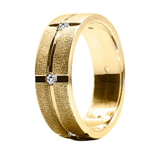 Cargar imagen en el visor de la galería, Argolla Matrimonial En Cruz : Oro 18k, Diamante
